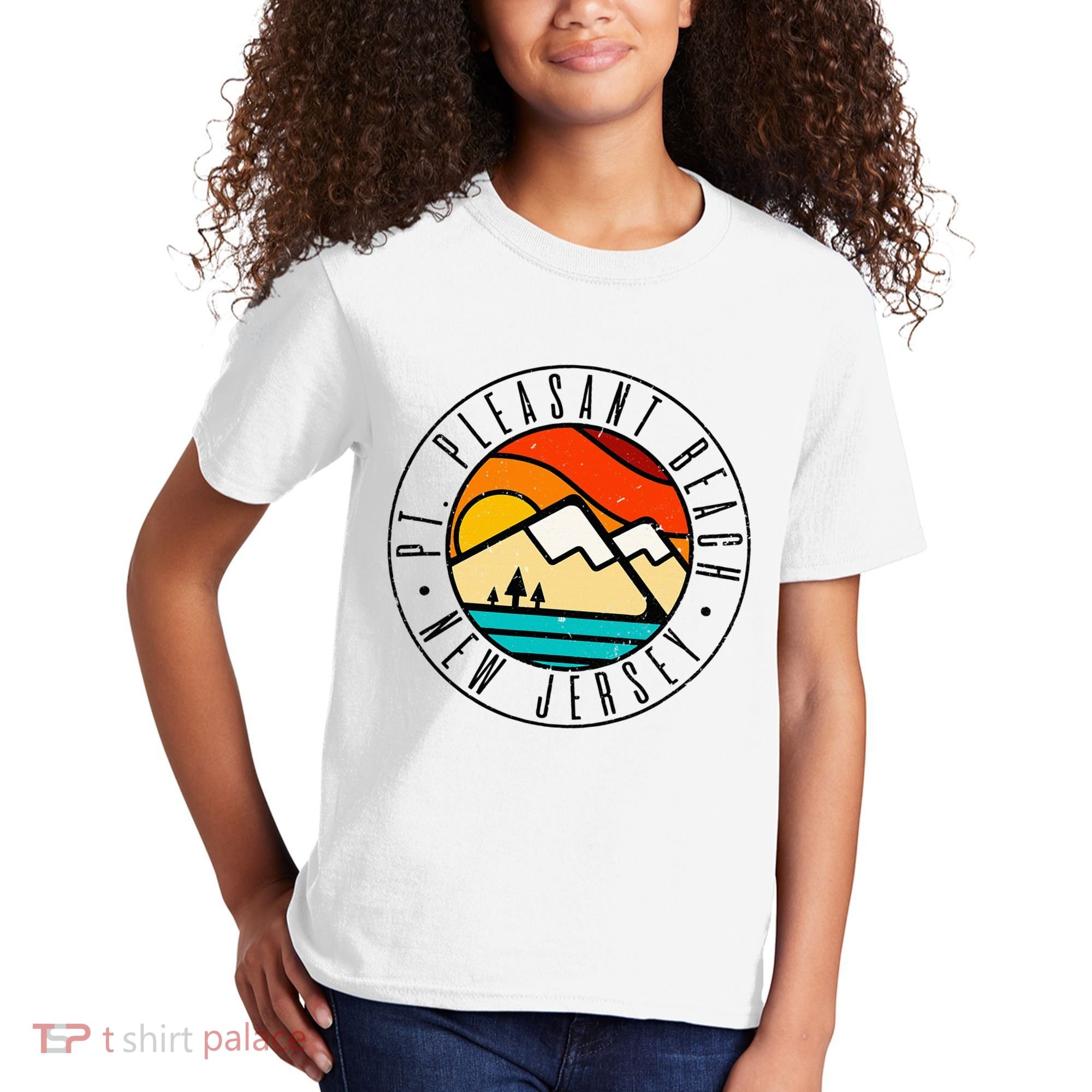 Minimalist Outdoors Pt. Pleasant Beach Point New Jersey Nj Kids T-Shirt