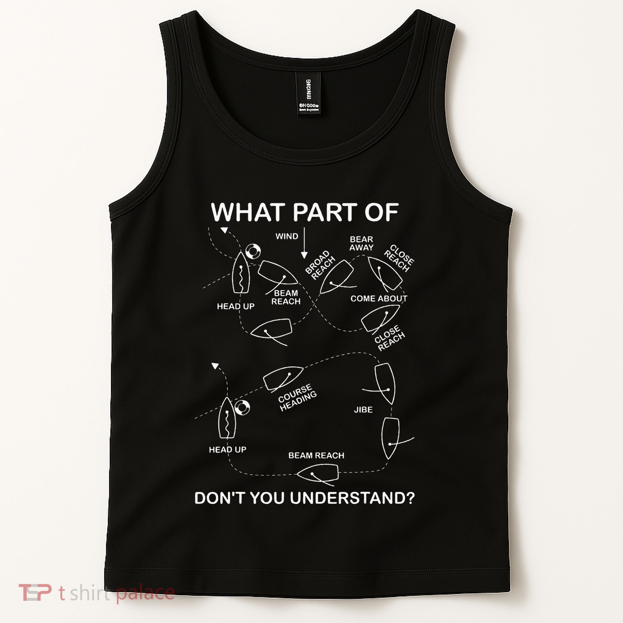 Man Overboard Prodcedure Sailing Ship Sailor Tank Top