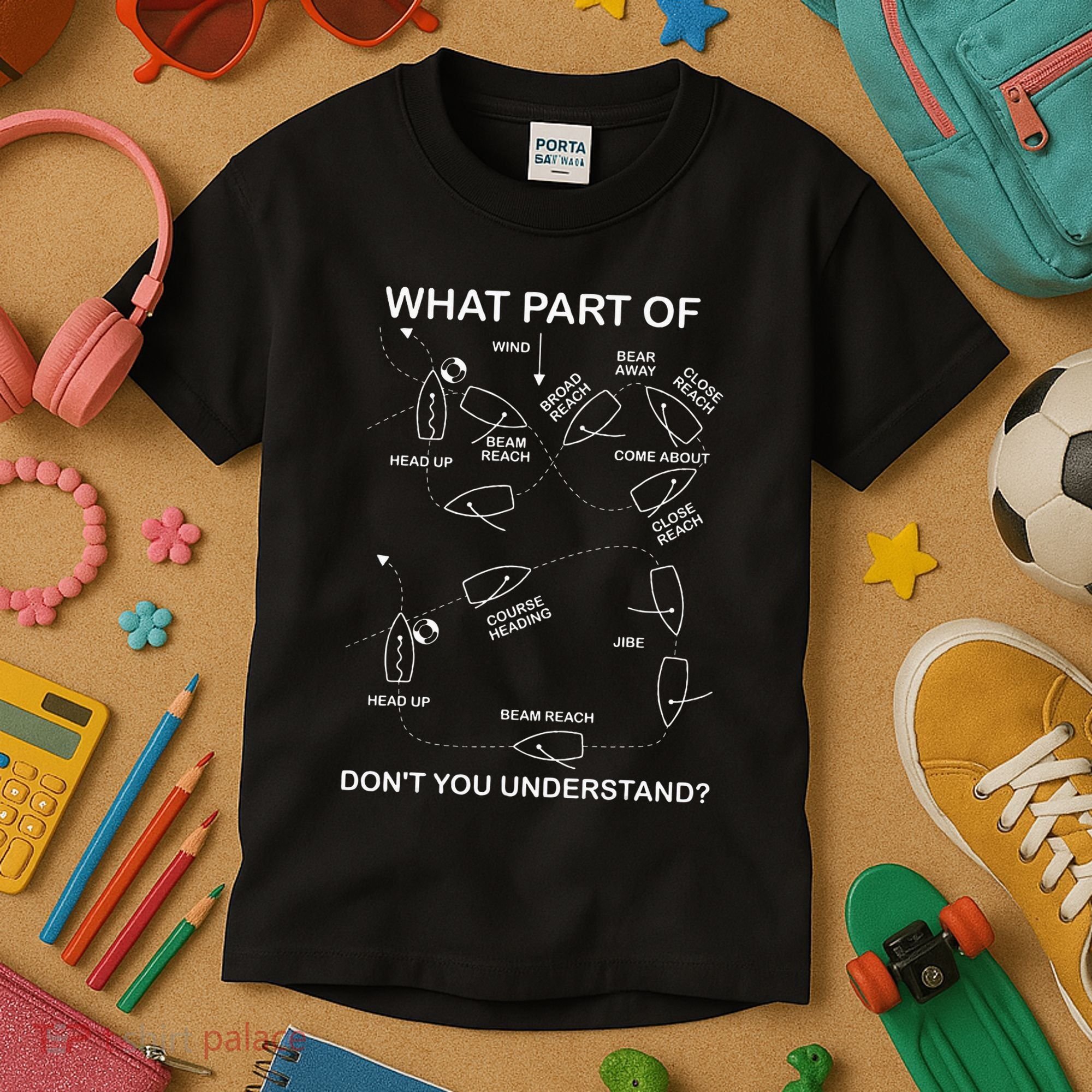 Man Overboard Prodcedure Sailing Ship Sailor Kids T-Shirt