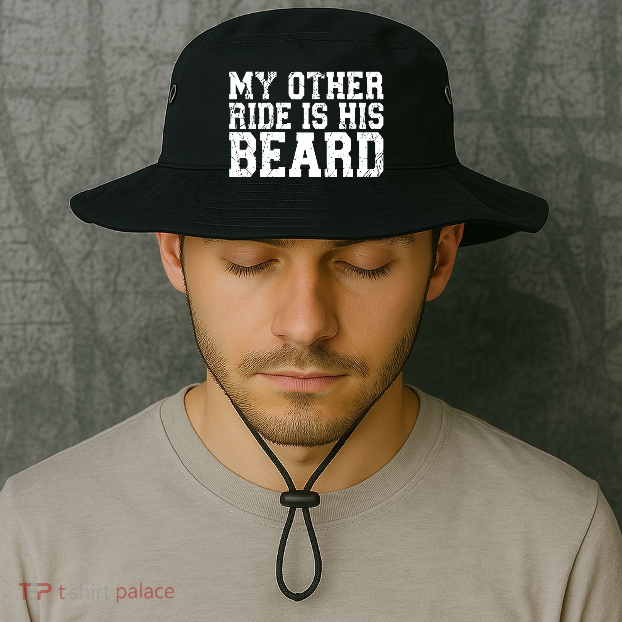 My Other Ride Is His Beard Bucket Hat