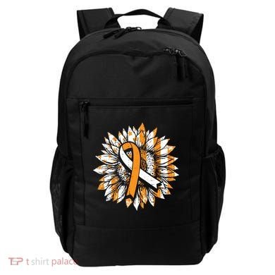 Ms Orange Ribbon Multiple Sclerosis Awareness Sunflower Gift Backpack