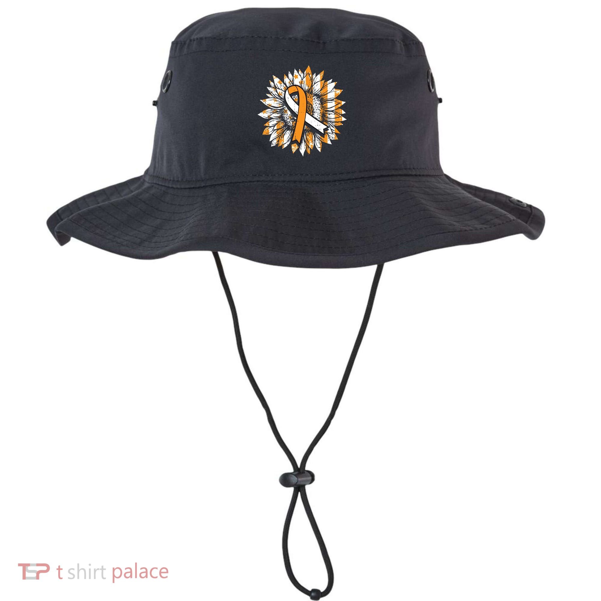 Ms Orange Ribbon Multiple Sclerosis Awareness Sunflower Gift Bucket Hat