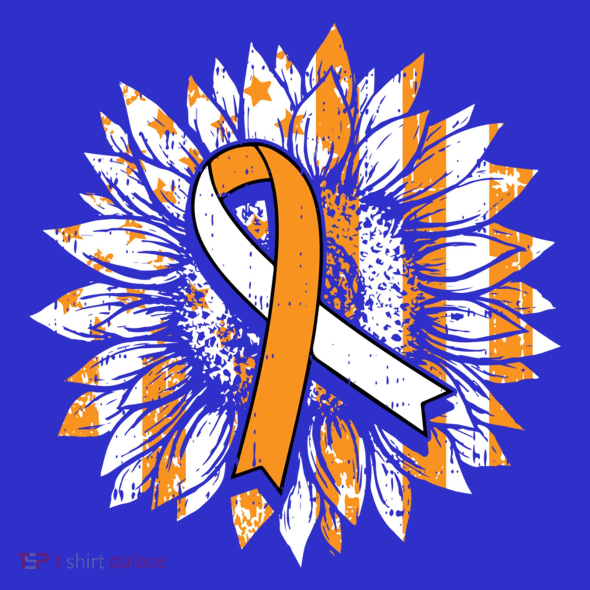 Ms Orange Ribbon Multiple Sclerosis Awareness Sunflower Gift Sweatshirt