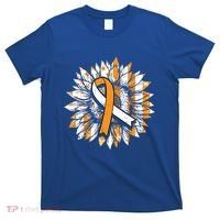 Ms Orange Ribbon Multiple Sclerosis Awareness Sunflower Gift T-Shirt thumb 0