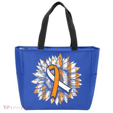 Ms Orange Ribbon Multiple Sclerosis Awareness Sunflower Gift Tote Bag