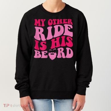 My Other Ride Is His Beard Retro Groovy Women's Sweatshirt