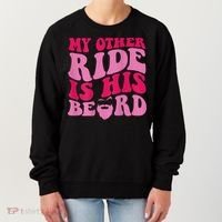 My Other Ride Is His Beard Retro Groovy Women's Sweatshirt thumb 0