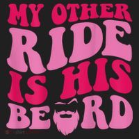 My Other Ride Is His Beard Retro Groovy Women's Sweatshirt thumb 2