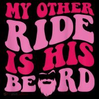 My Other Ride Is His Beard Retro Groovy Long Sleeve Shirt thumb 2