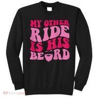 My Other Ride Is His Beard Retro Groovy Sweatshirt thumb 0