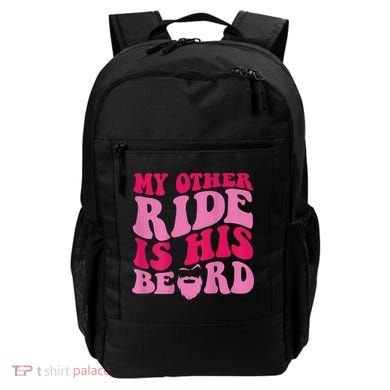 My Other Ride Is His Beard Retro Groovy Backpack