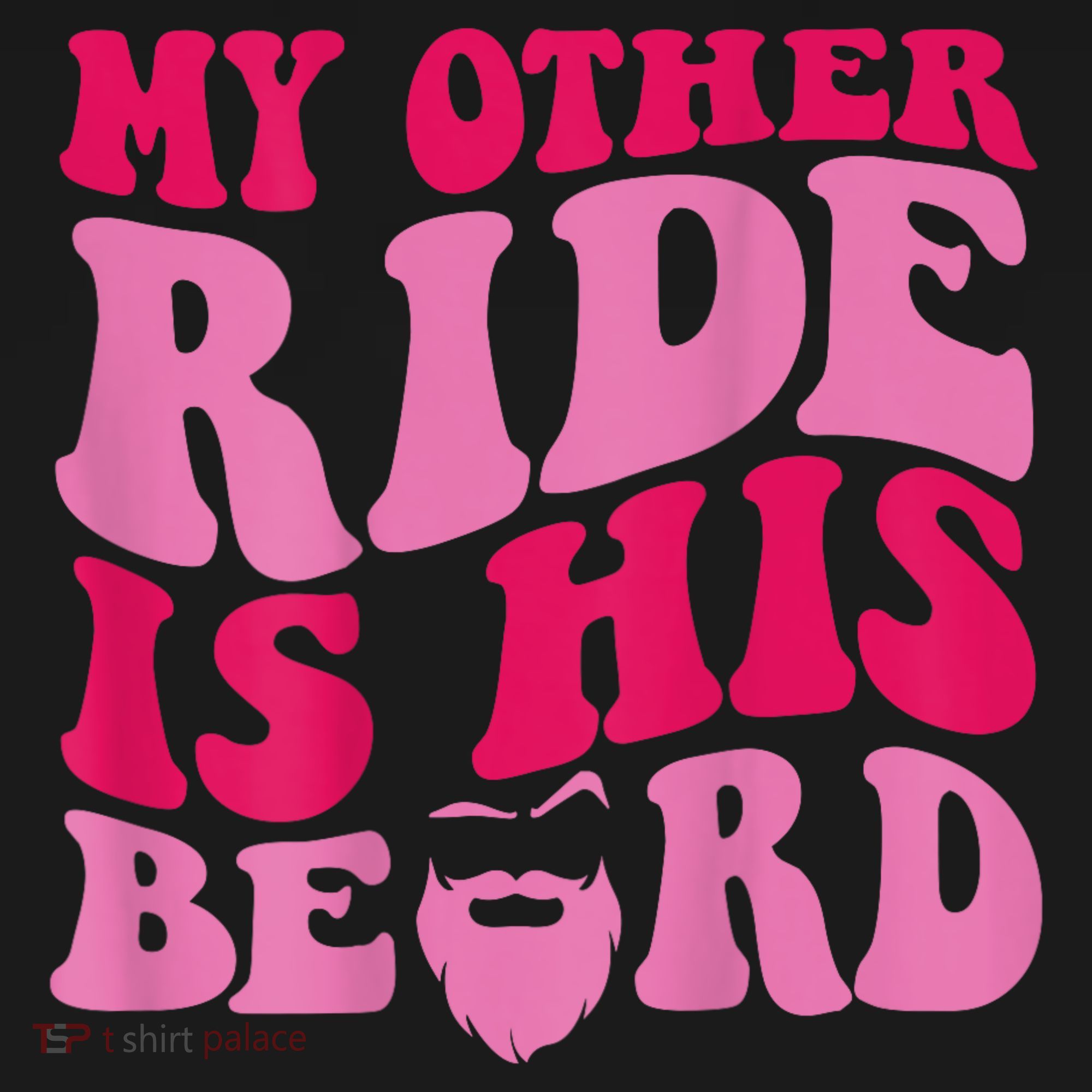 My Other Ride Is His Beard Retro Groovy Bucket Hat
