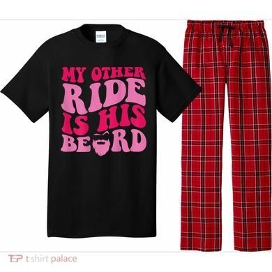 My Other Ride Is His Beard Retro Groovy Pajama Set