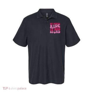 My Other Ride Is His Beard Retro Groovy Polo