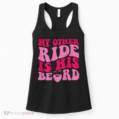 My Other Ride Is His Beard Retro Groovy Women's Tank Top