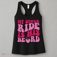 My Other Ride Is His Beard Retro Groovy Women's Tank Top thumb 3