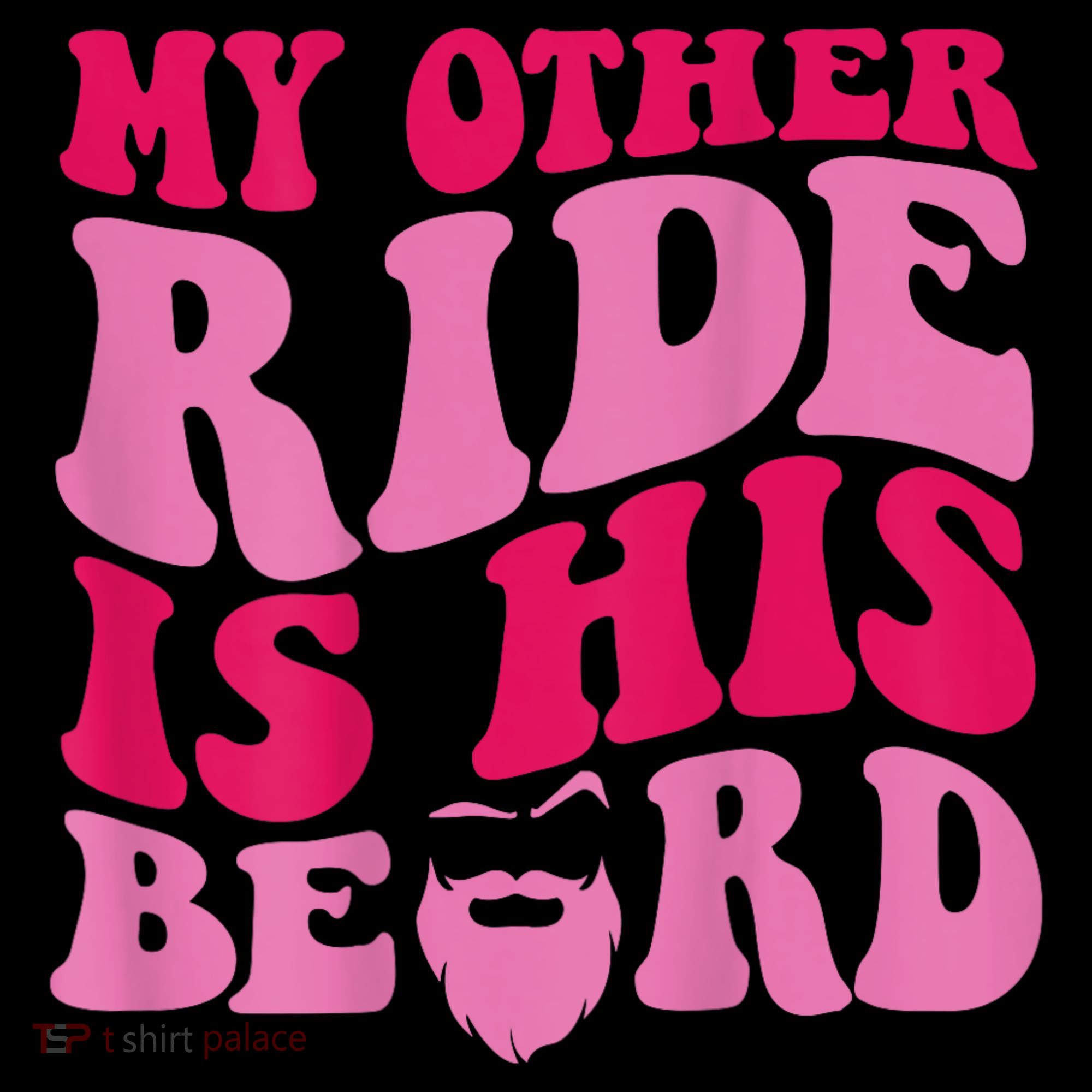 My Other Ride Is His Beard Retro Groovy Women's Tank Top