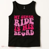 My Other Ride Is His Beard Retro Groovy Tank Top thumb 2