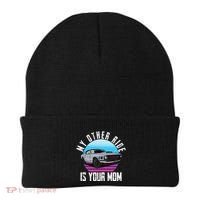 My Other Ride Is Your Mom Funny Retro Muscle Car Beanie thumb 0