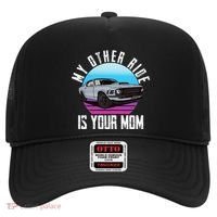 My Other Ride Is Your Mom Funny Retro Muscle Car Hat thumb 0