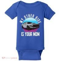 My Other Ride Is Your Mom Funny Retro Muscle Car Baby Bodysuit thumb 0