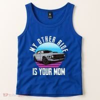 My Other Ride Is Your Mom Funny Retro Muscle Car Tank Top thumb 2
