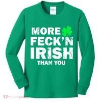 More Feck'n Irish Than You Funny Kids Long Sleeve Shirt thumb 0