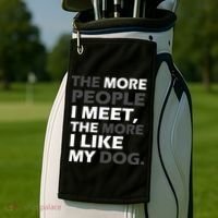 More People I Meet Like My Dog Golf Towel thumb 2