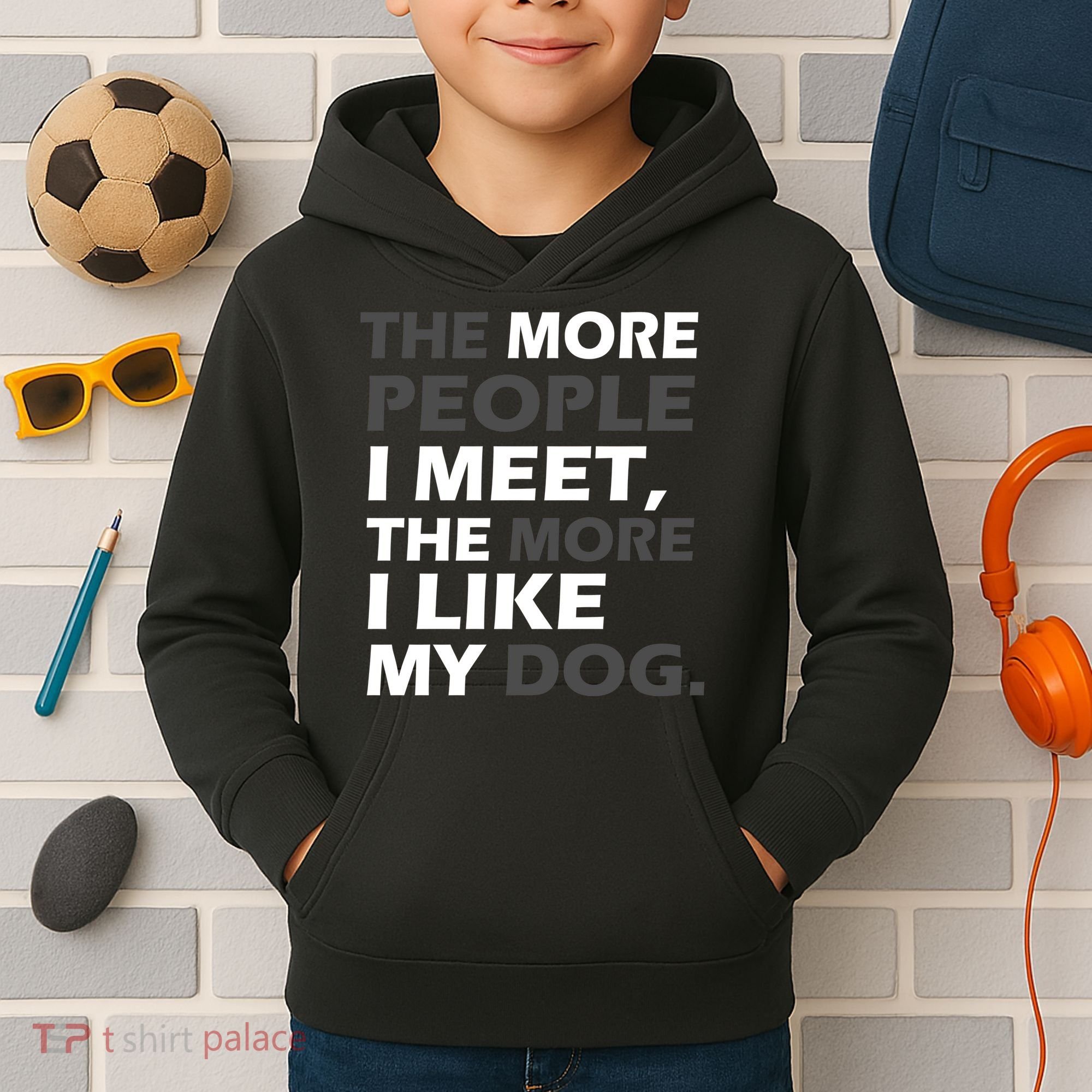More People I Meet Like My Dog Kids Hoodie
