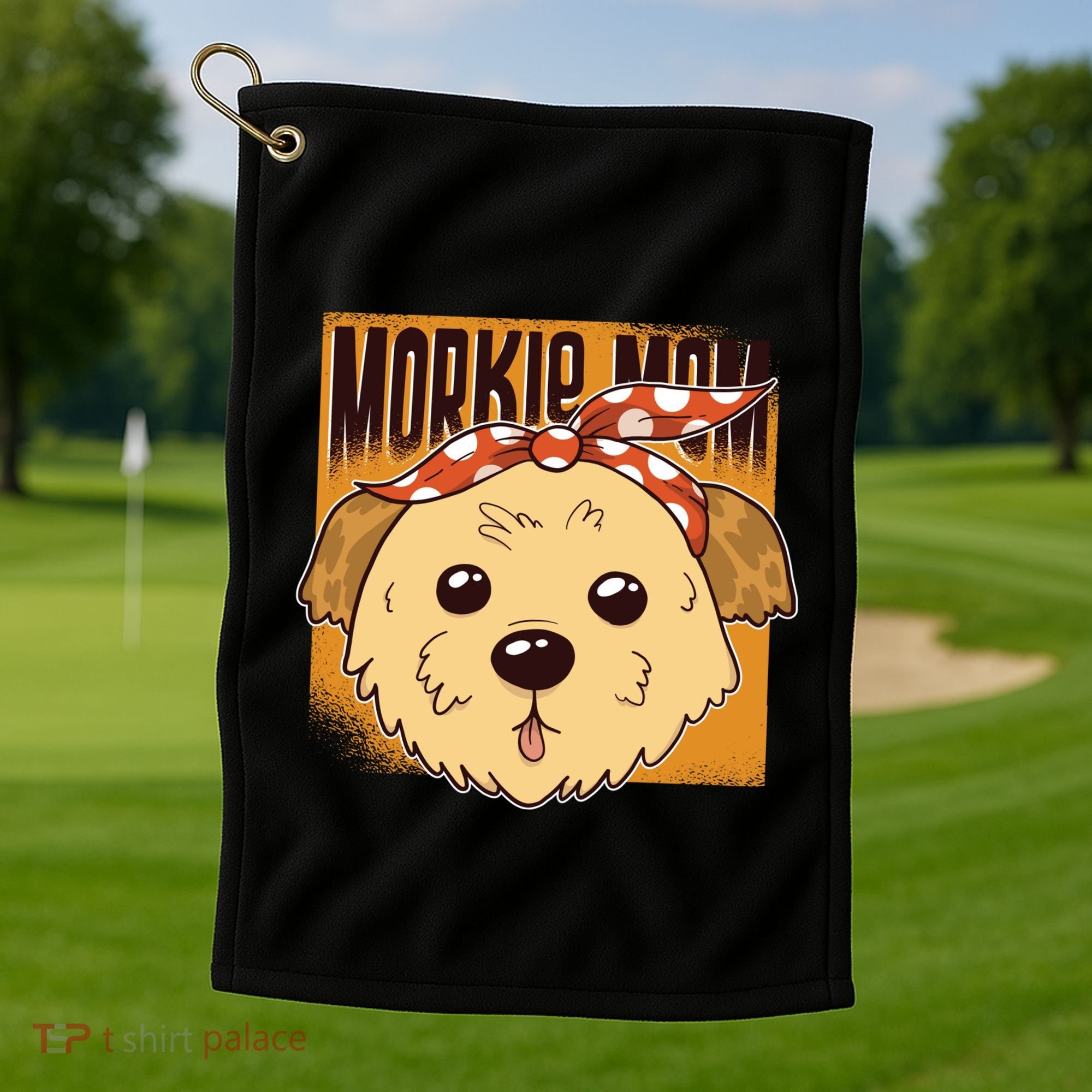 Morkie Mom Golf Towel