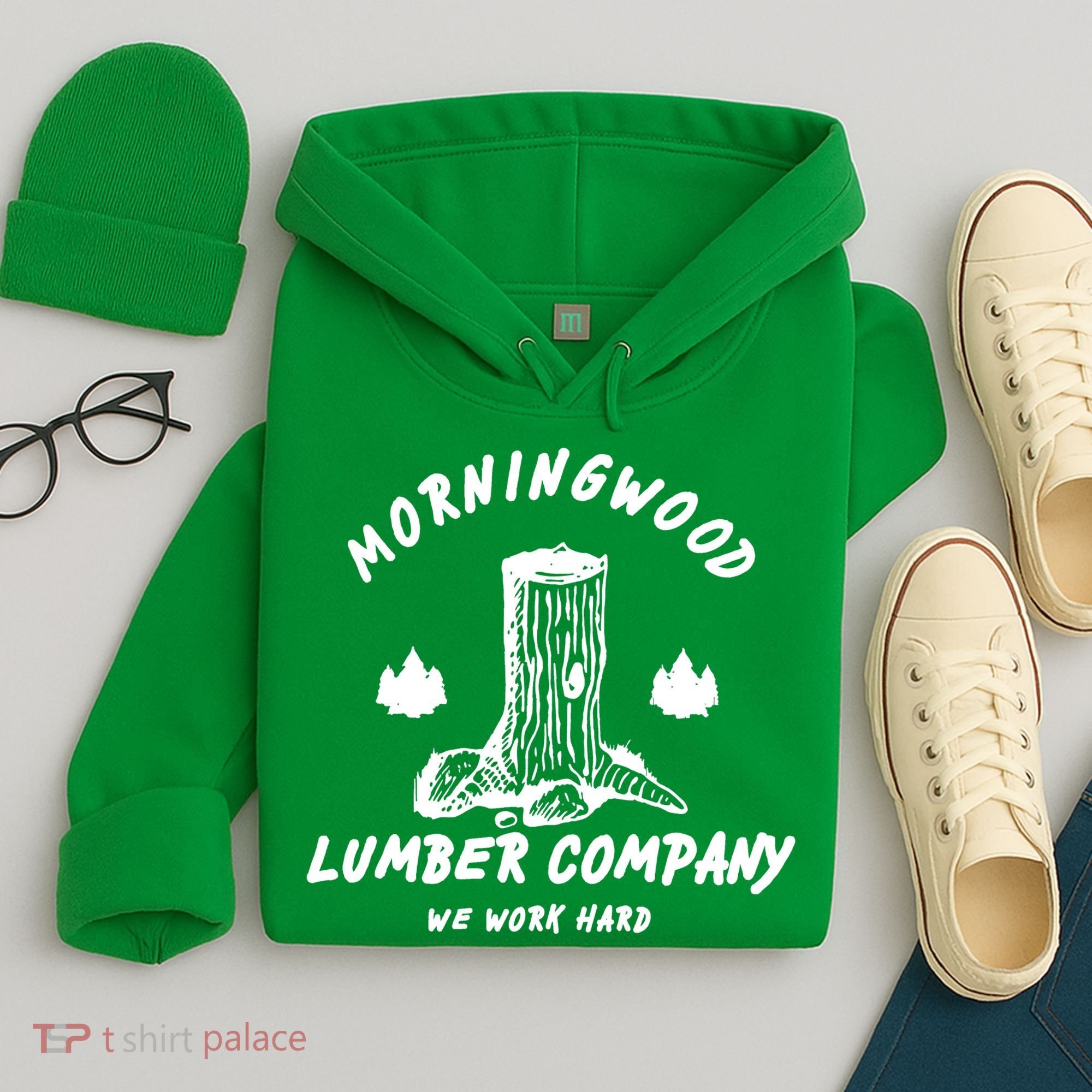 Morningwood Lumber Company We Work Hard Hoodie
