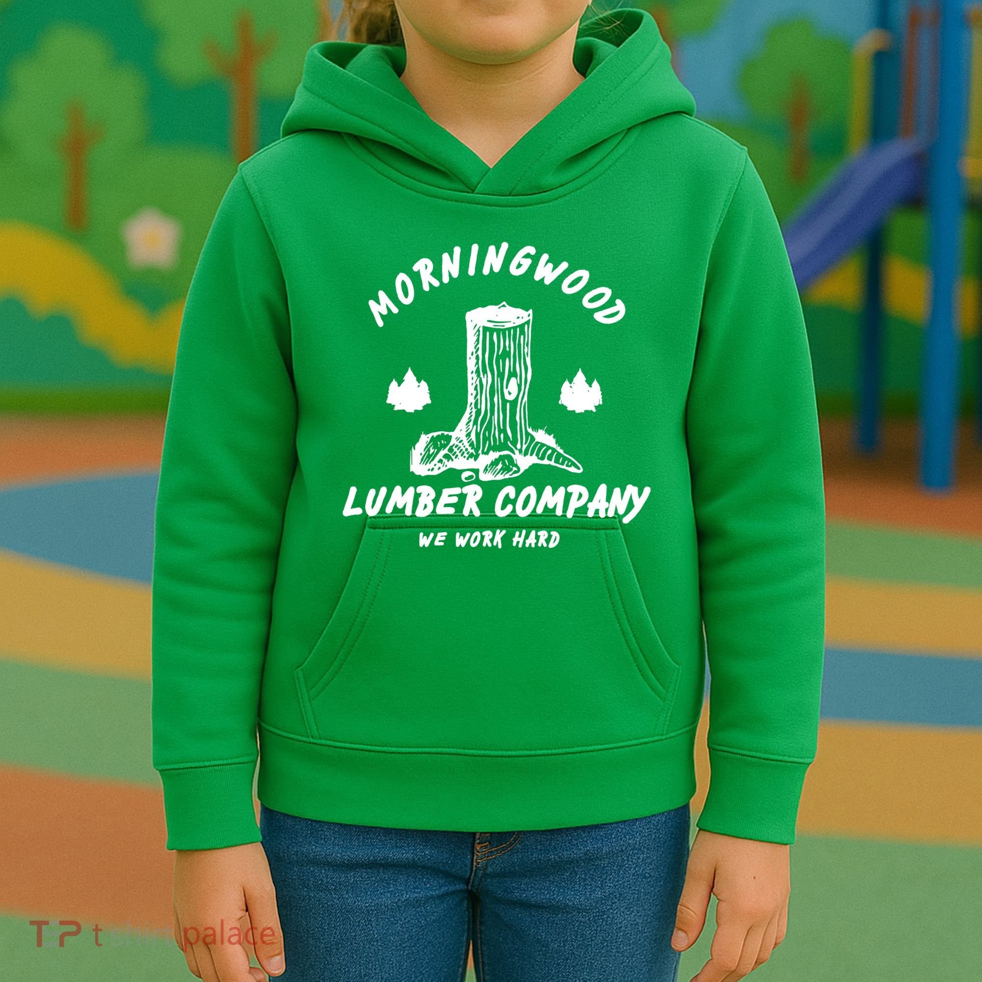Morningwood Lumber Company We Work Hard Kids Hoodie