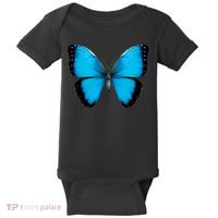 Morpho Butterfly Close Up 3D Baby Bodysuit thumb 0
