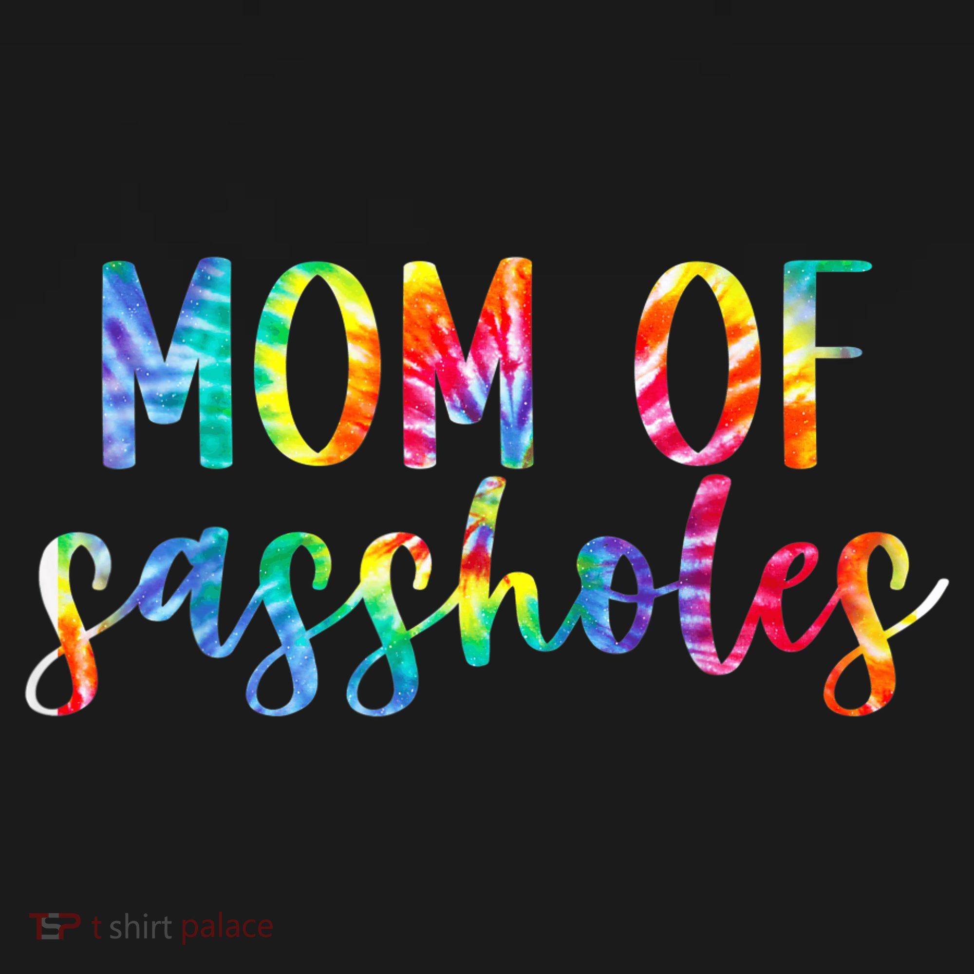 Mom of Sassholes Funny Colorful T-Shirt