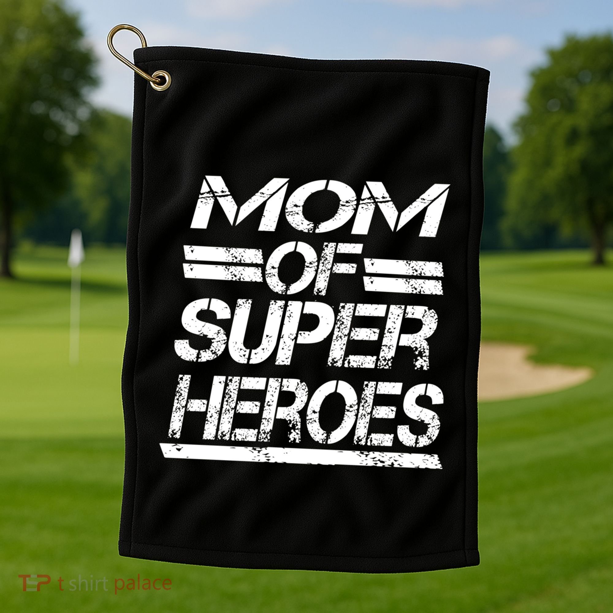 Mom Of Super Heroes For Super Awesome Mom Meaningful Gift Golf Towel