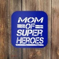 Mom Of Super Heroes For Super Awesome Mom Meaningful Gift Coaster thumb 0