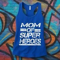 Mom Of Super Heroes For Super Awesome Mom Meaningful Gift Women's Tank Top thumb 3