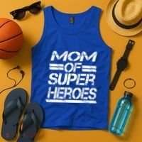 Mom Of Super Heroes For Super Awesome Mom Meaningful Gift Tank Top thumb 4