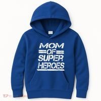 Mom Of Super Heroes For Super Awesome Mom Meaningful Gift Kids Hoodie thumb 0