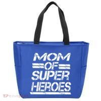 Mom Of Super Heroes For Super Awesome Mom Meaningful Gift Tote Bag thumb 0
