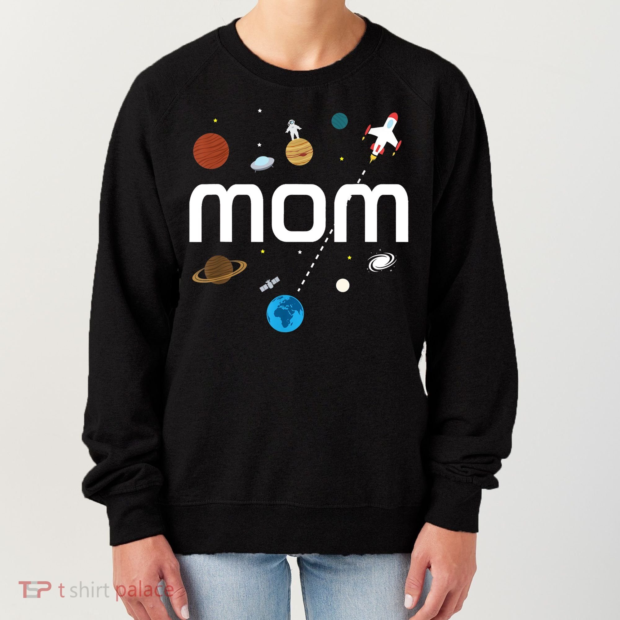 Mom Outer Space Birthday Party Gift Women's Sweatshirt