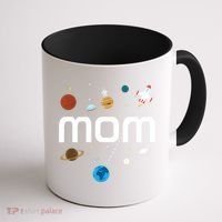 Mom Outer Space Birthday Party Gift Coffee Mug thumb 1