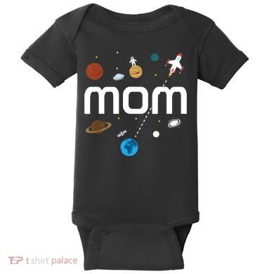 Mom Outer Space Birthday Party Gift Baby Bodysuit