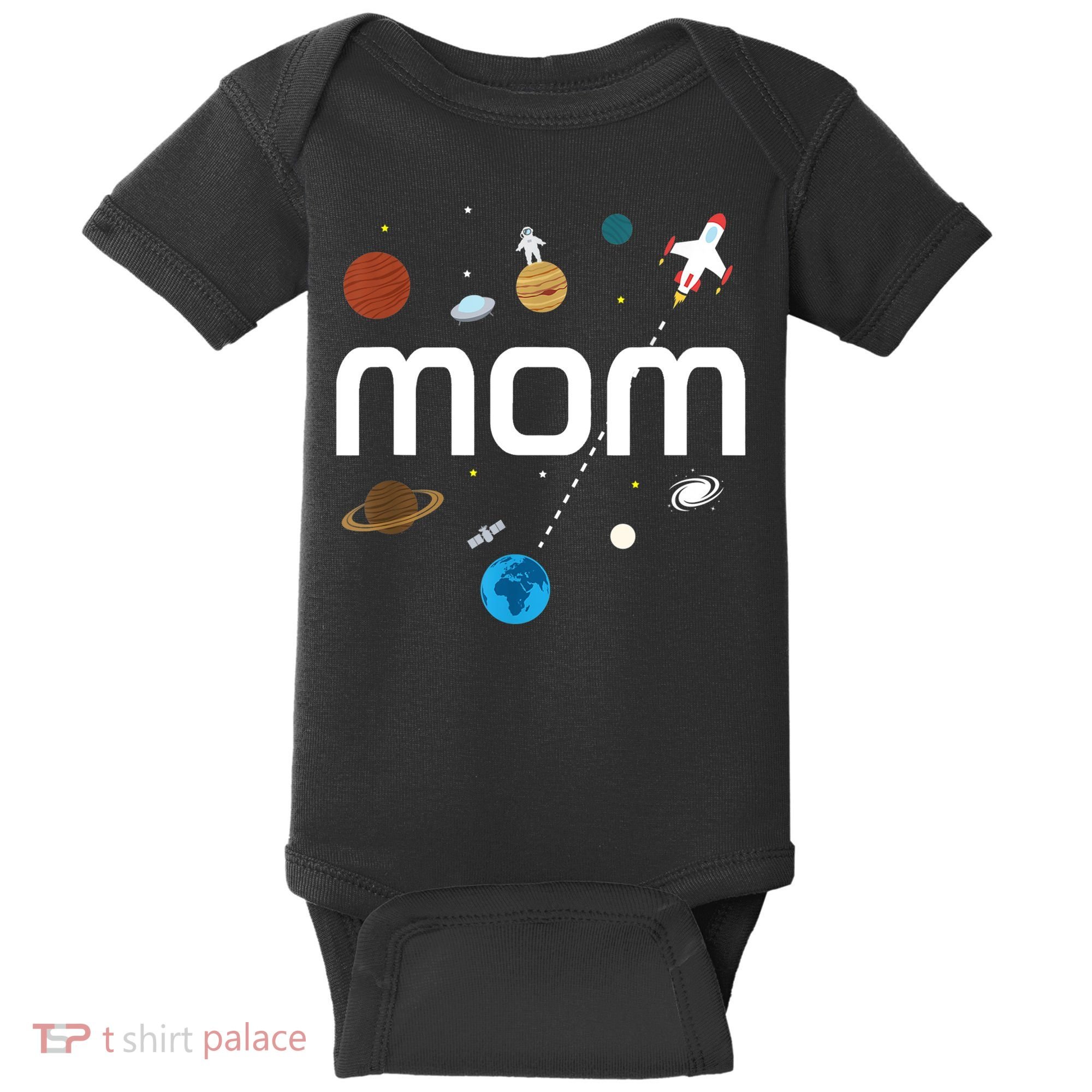 Mom Outer Space Birthday Party Gift Baby Bodysuit