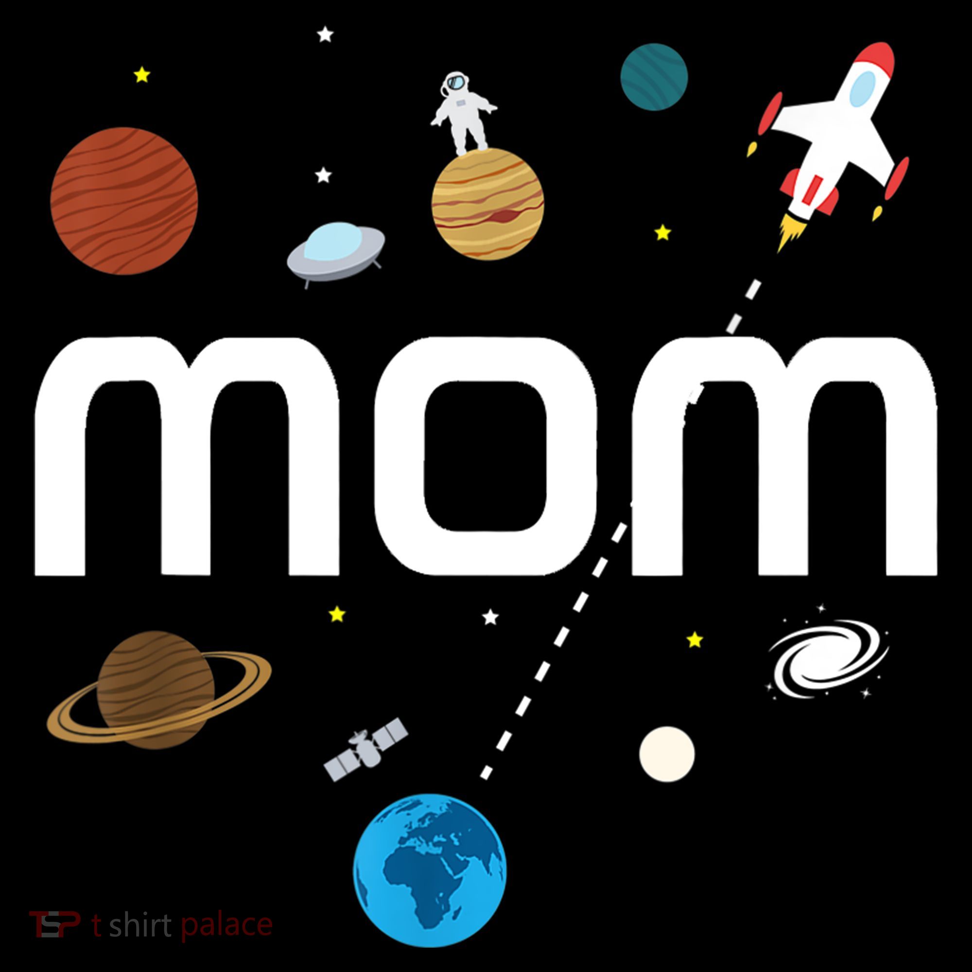 Mom Outer Space Birthday Party Gift Women's Long Sleeve Shirt