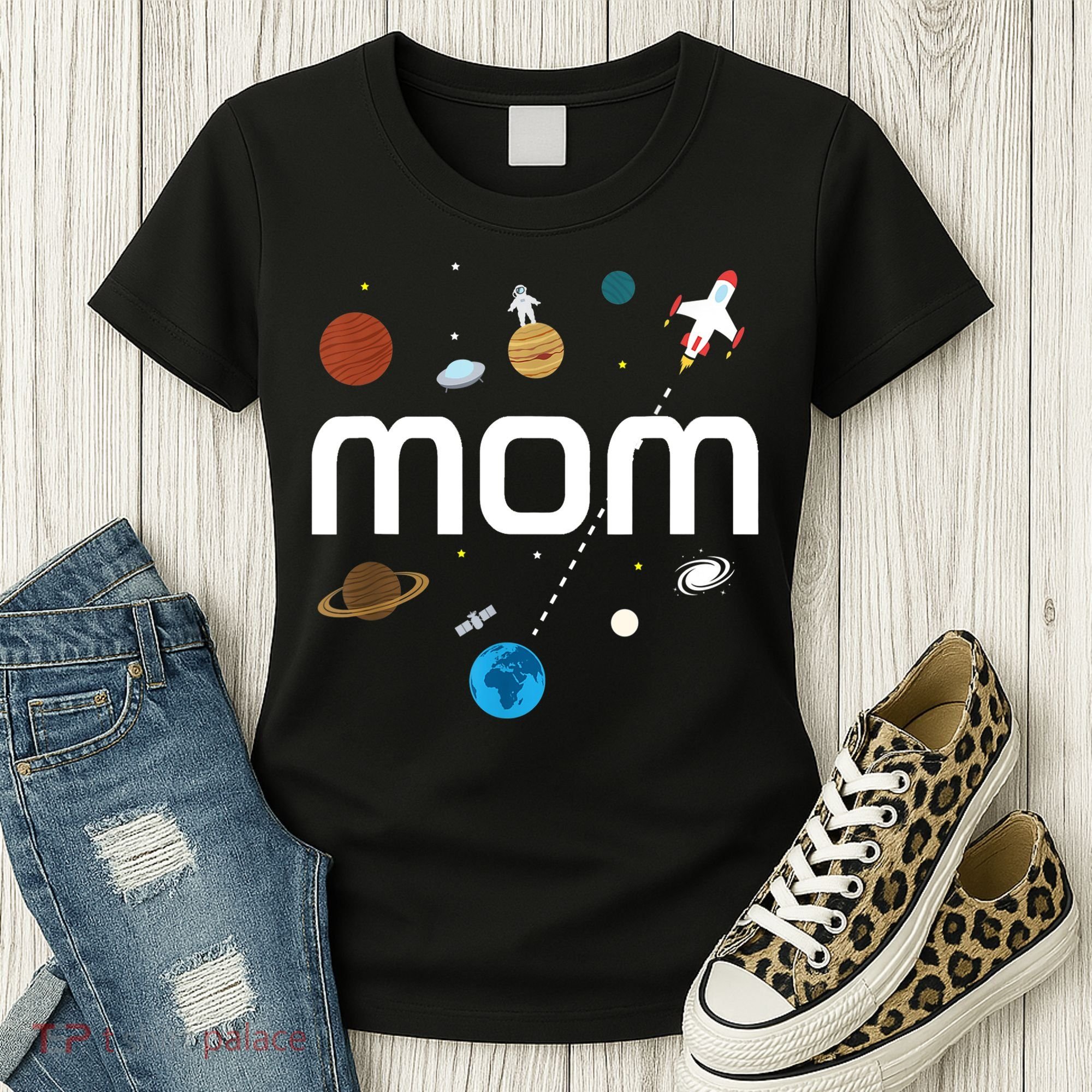 Mom Outer Space Birthday Party Gift Women's T-Shirt