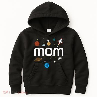 Mom Outer Space Birthday Party Gift Kids Hoodie