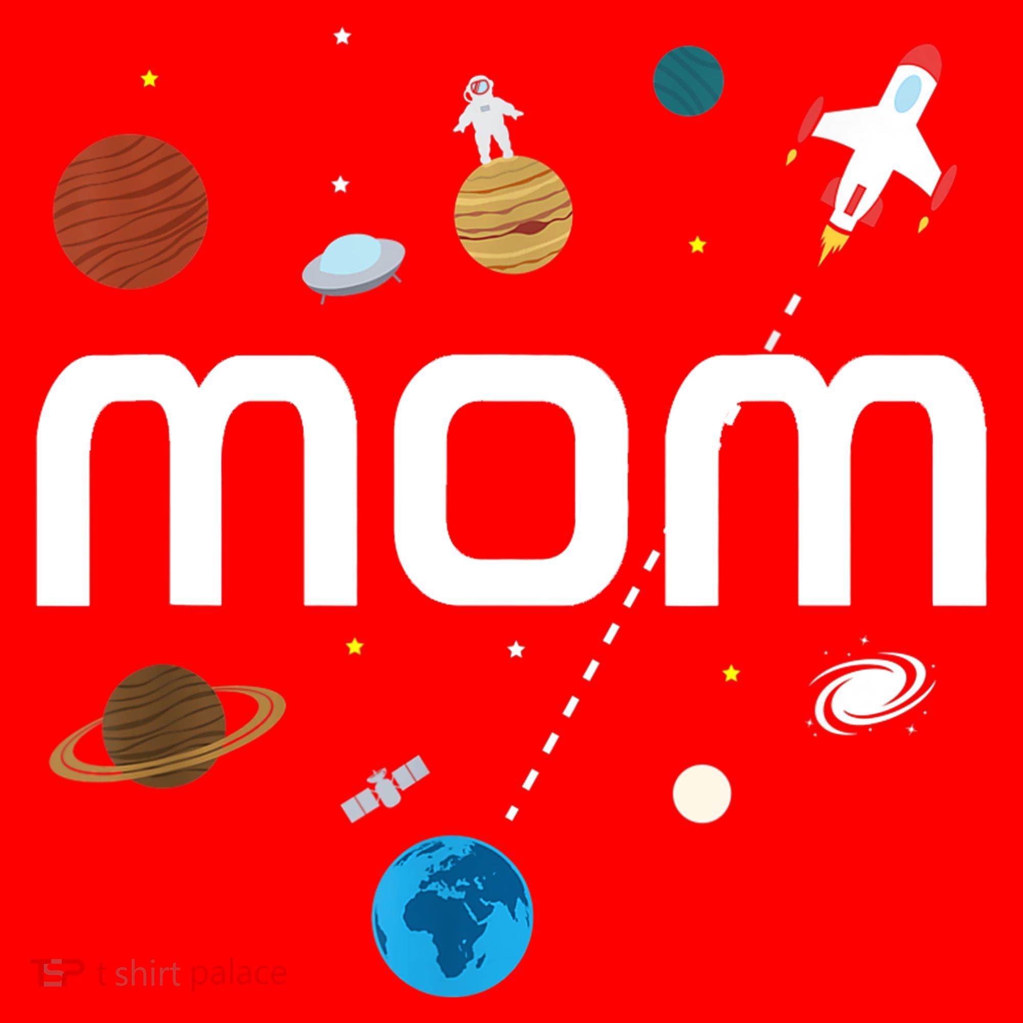 Mom Outer Space Birthday Party Gift Santa Hat