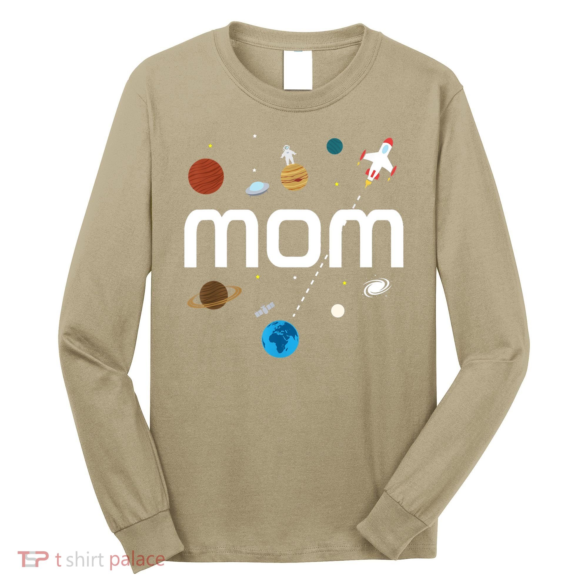 Mom Outer Space Birthday Party Gift Long Sleeve Shirt
