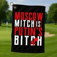Moscow Mitch Is Putins B*tch Turtle Golf Towel thumb 1